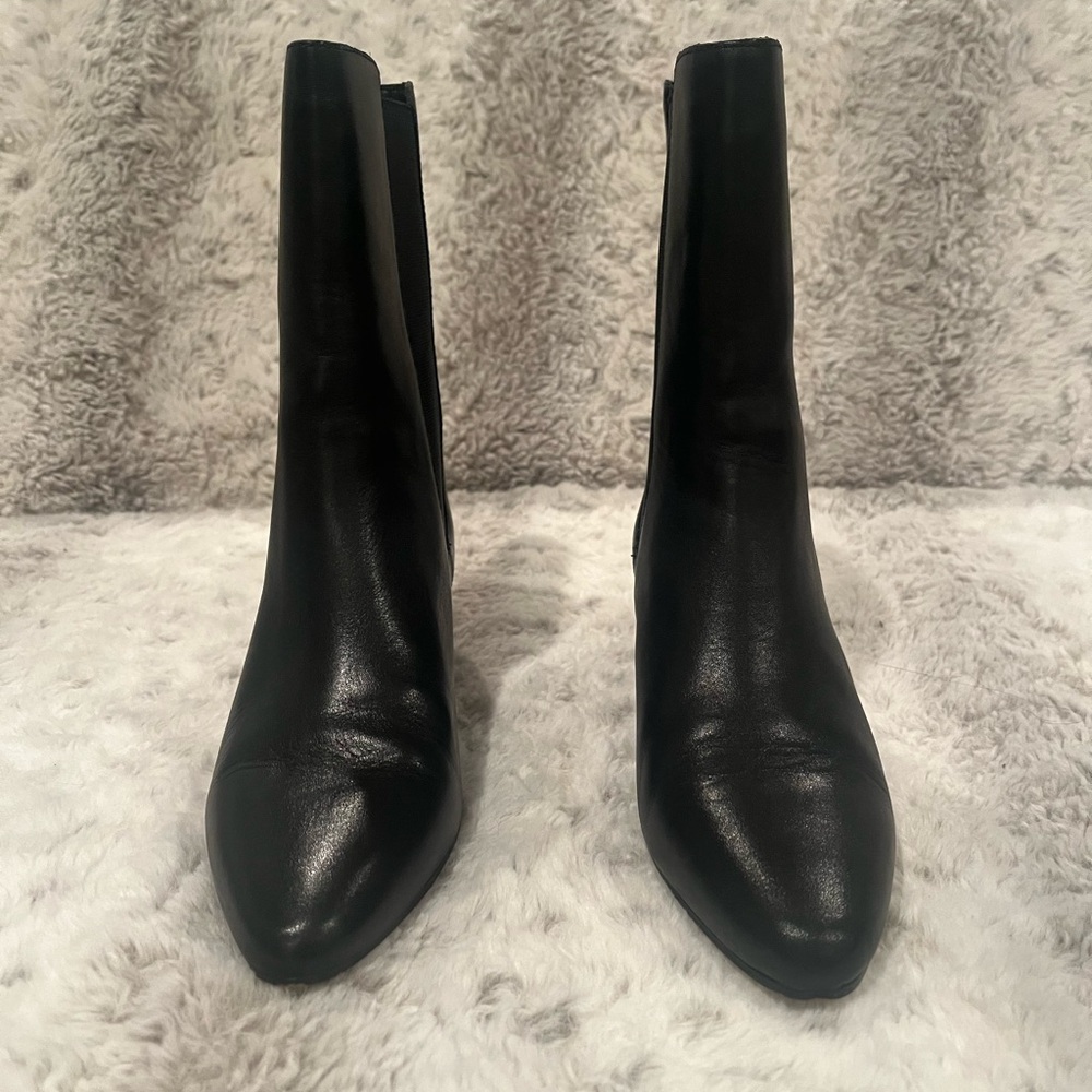 J. Crew black leather boots, size 6